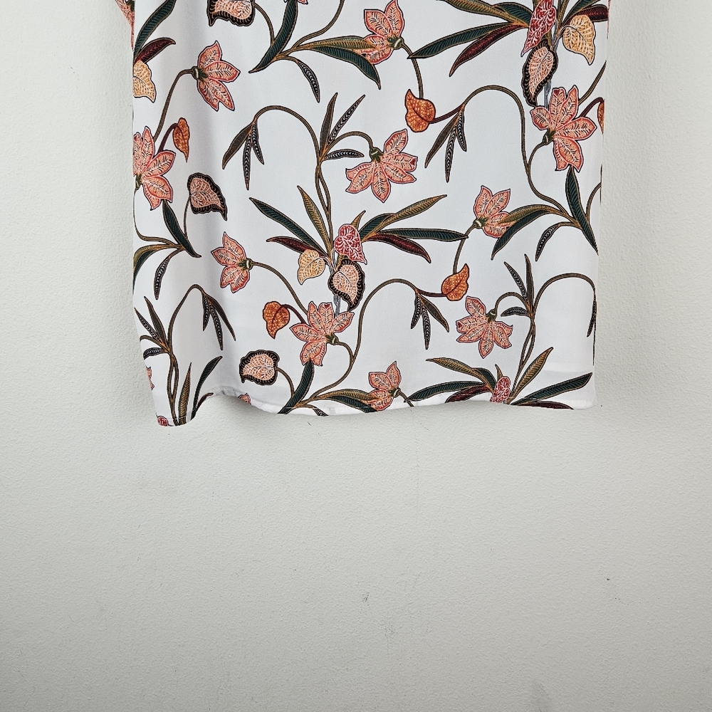 Loft Floral Ruffle Cami Size Medium - Picture 4 of 10